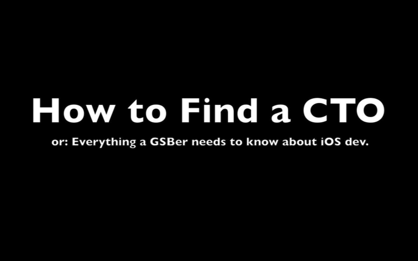 How to Find a CTO